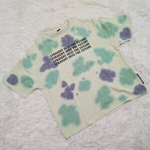 Girls Oversized Crop SweatShirt with Crew neck Short Sleeve Half White 12/14Yrs